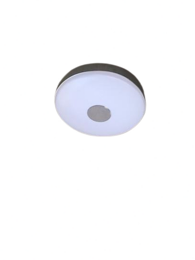 15 in. Bluetooth Speaker Brushed Nickel Color Changing CCT Selectable LED Flush Mount Ceiling Light Dimmable (4-Pack)