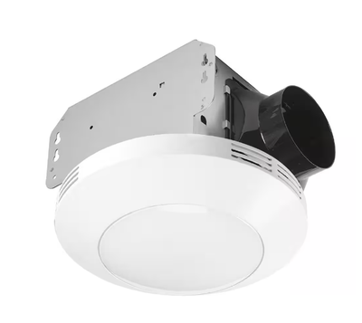 80 CFM Light & Fit Ceiling Mount Bathroom Exhaust Fan with LED Light