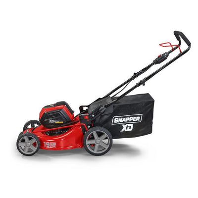 Snapper XD 82-Volt MAX Cordless Electric 19 in. Lawn Mower Kit with (2) 2.0 Batteries and (1) Rapid Charger