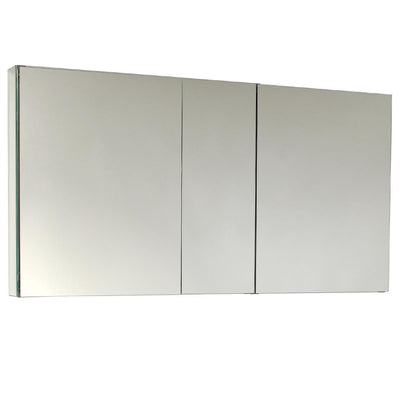 49 in. W x 26 in. H x 5 in. D Frameless Recessed or Surface-Mount 4-Shelf Bathroom Medicine Cabinet - Super Arbor