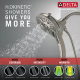 Delta Universal Showering Components Stainless 5-Spray In2ition Dual Shower Head, 1.75 GPM (6.6 LPM)