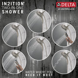 Delta Universal Showering Components Stainless 5-Spray In2ition Dual Shower Head, 1.75 GPM (6.6 LPM)