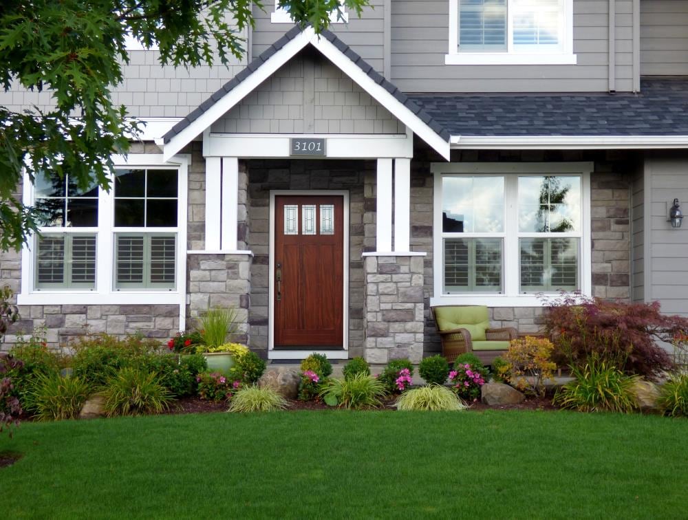 Creative Entryways Craftsman Solid Hardwood Front Door