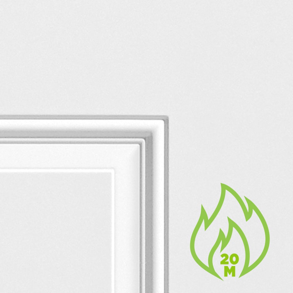 Masonite 32-in x 80-in Steel Right-Hand Inswing Primed Fire-Rated Prehung Single Front Door with Brickmould