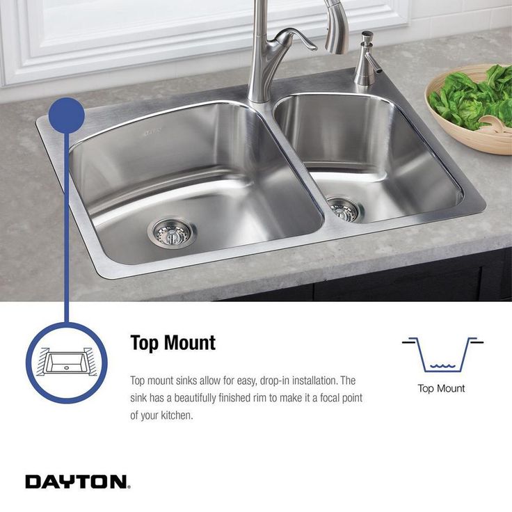 Dayton Drop-In Stainless Steel 17 in. 2-Hole Bar Sink