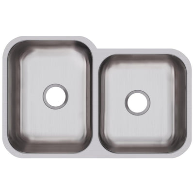Avenue Undermount Stainless Steel 32 in. Offset Double Bowl Kitchen Sink - Super Arbor