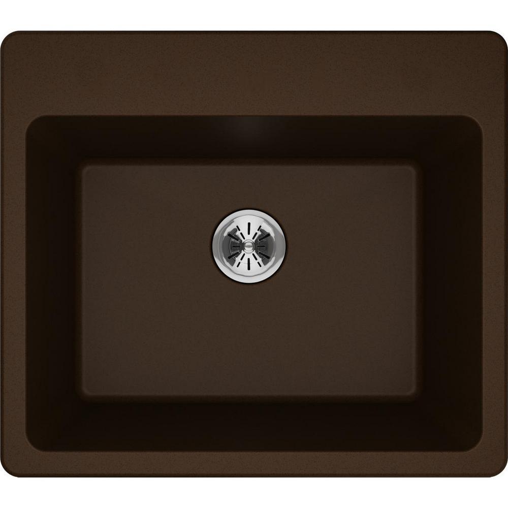 Quartz Classic Perfect Drain Drop-In 25 in. Laundry Sink in White - Super Arbor