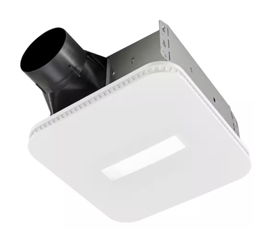 Roomside Series 80 CFM 0.7 Sone Ceiling Mount Bathroom Exhaust Fan Roomside Installation LED Light ENERGY STAR