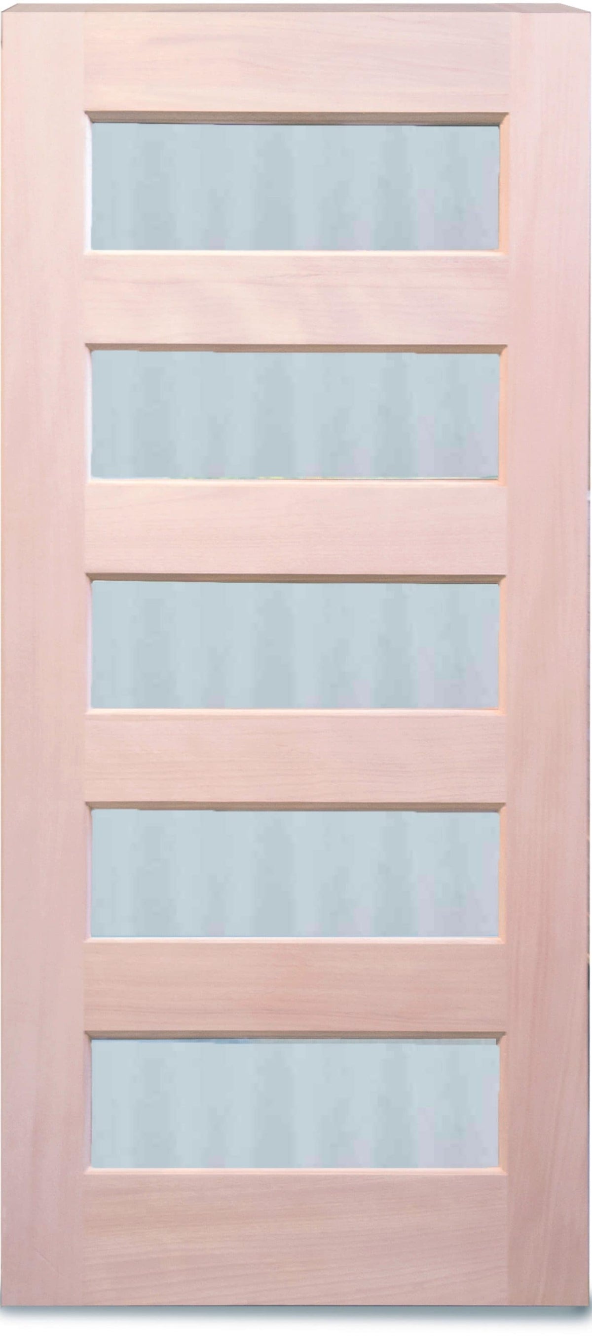 Creative Entryways 36x80 Full Lite Unfinished Mahogany Front Door with Frosted Glass