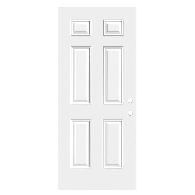 Masonite 34-in x 80-in Steel Universal Reversible Primed White Slab Front Door with Insulating Core