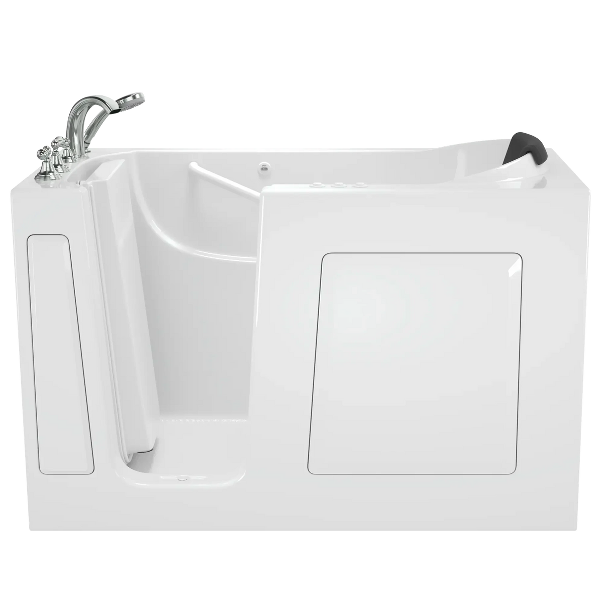 American Standard Gelcoat Premium Series 60 in. Left-Hand Walk-In Whirlpool and Air Bathtub in White