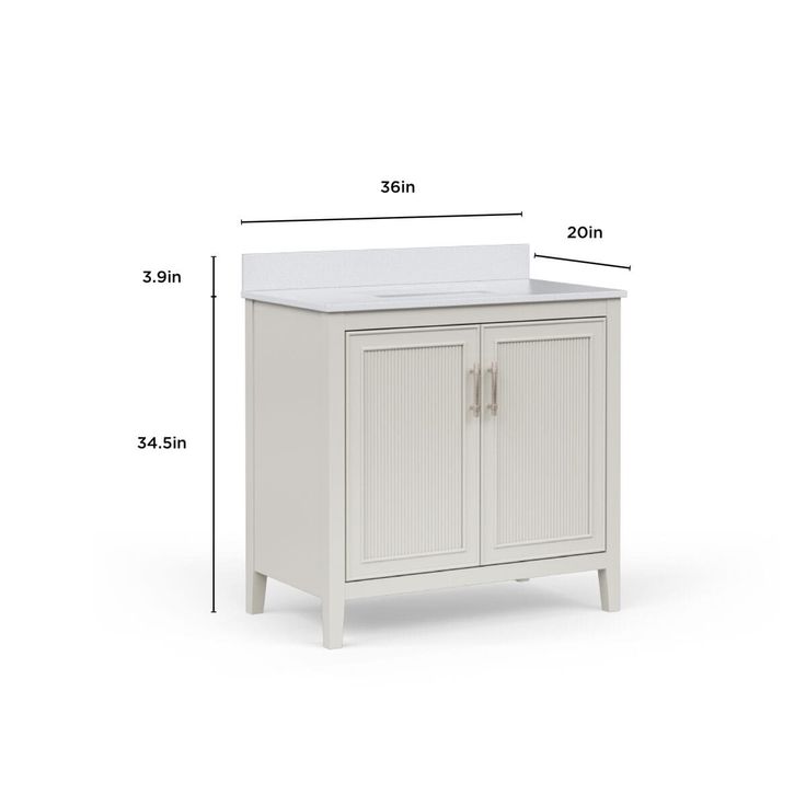 Style Selections Alaia 36-in Muse Gray Undermount Single Sink Bathroom Vanity with White Engineered Stone Top