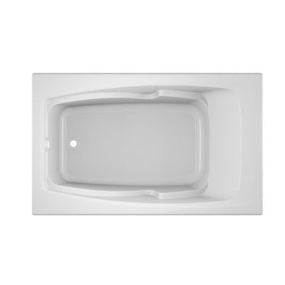 CETRA 60 in. x 36 in. Acrylic Rectangular Drop-In Reversible Soaking Bathtub in White - Super Arbor