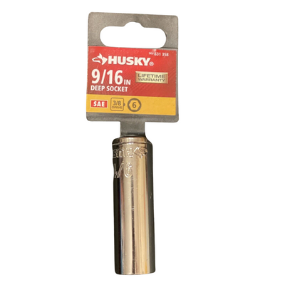 Husky 3/8 in. Drive 9/16 in. 6-Point SAE Deep Socket