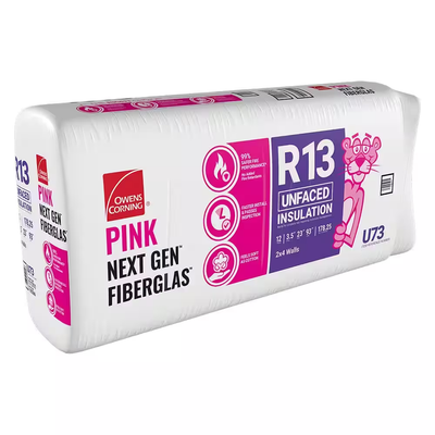 Owens Corning R-13 Unfaced Fiberglass Insulation Batts 3.5 in. x 23 in. x 93 in.(4 Bags)