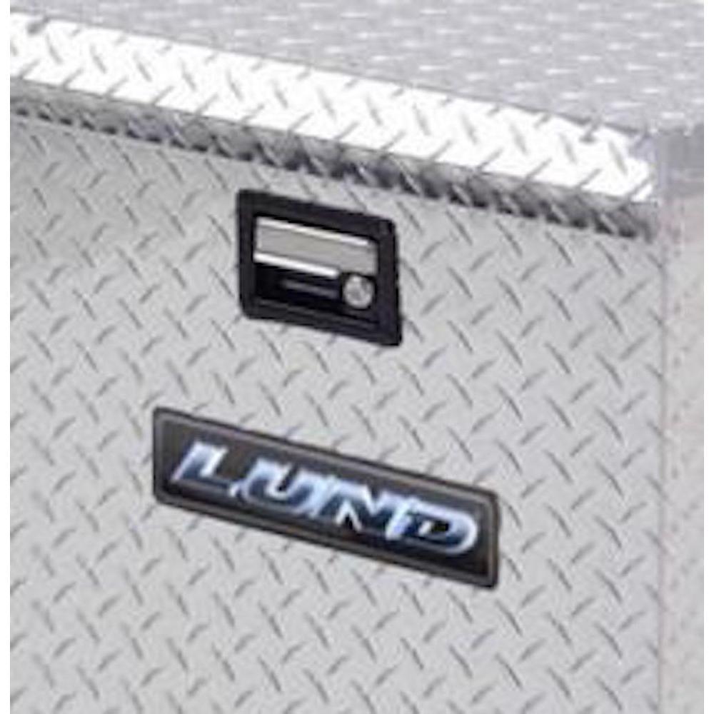 Lund 34 in Diamond Plate Aluminum Trailer Tongue Truck Tool Box with m ...