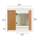 Style Selections Cauley 36-in White Single Sink Bathroom Vanity with White Cultured Marble Top