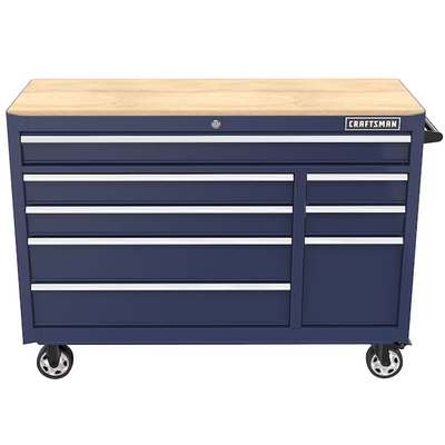 CRAFTSMAN 2000 Series 51.2-in L x 37.5-in H 8-Drawers Rolling Midnight Blue Wood Work Bench