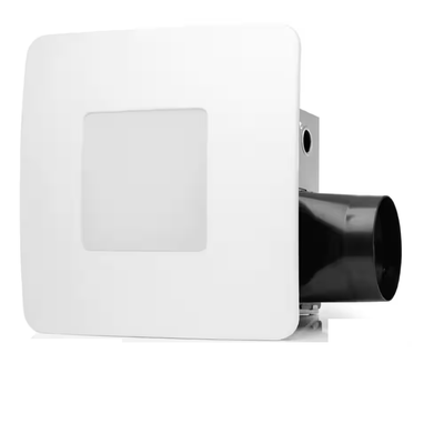 110 CFM Ceiling/Wall Mount Easy Roomside Installation Bathroom/Bath Exhaust Fan w/ Adjustable LED Lighting, ENERGY STAR