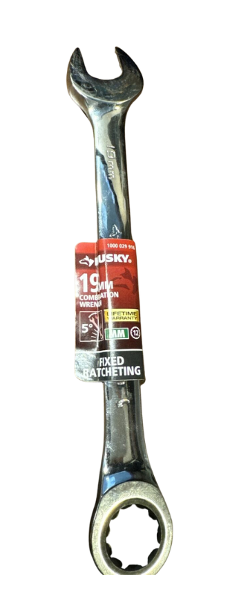 Husky 19 mm 12-Point Metric Ratcheting Combination Wrench