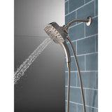 In2ition Two-in-One 5-Spray 5.8 in. Dual Wall Mount Fixed and Handheld Shower Head in Stainless - Super Arbor