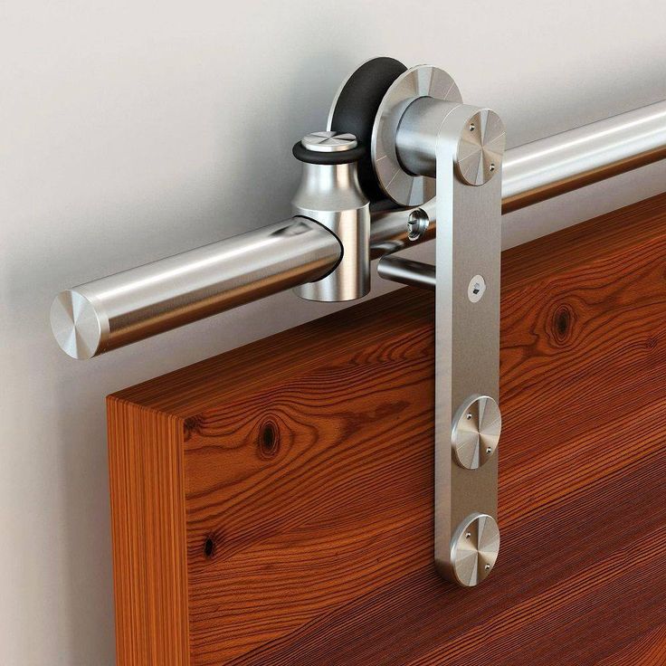 72 in. Stainless Steel Top Mount Sliding Barn Door Track and Hardware Kit