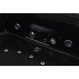 Jamaica with Heater 71 in. Acrylic Center Drain Corner Alcove Whirlpool Bathtub in Black - Super Arbor