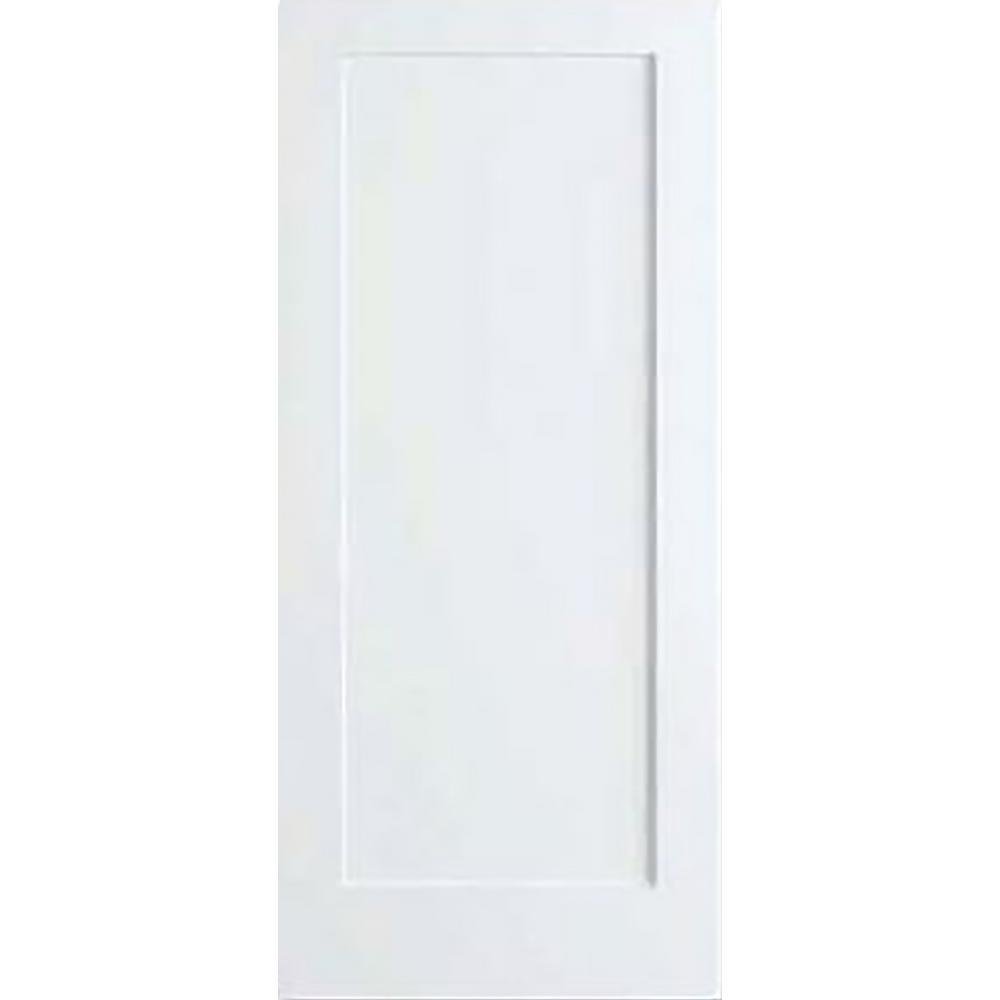 32 in. x 80 in. White 1-Panel Shaker Solid Core Wood Interior Door Slab - Super Arbor