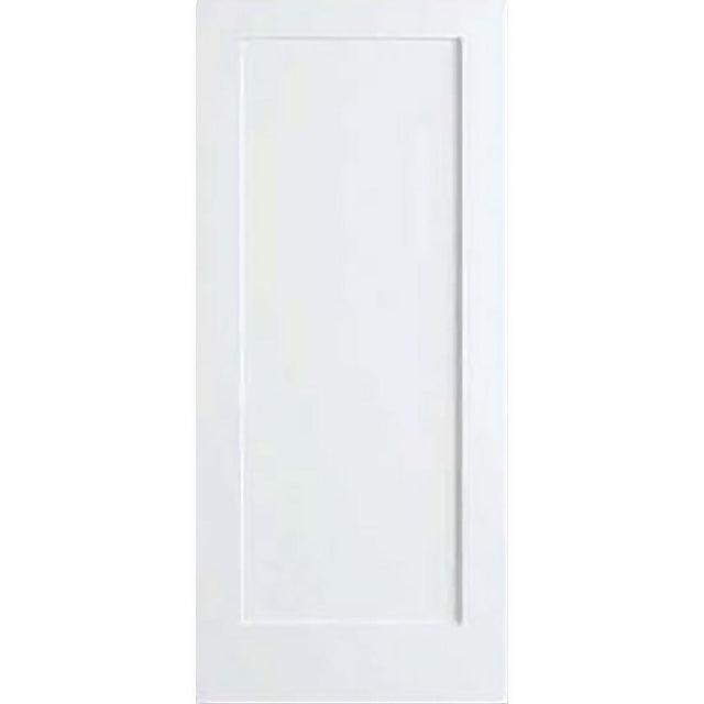 28 in. x 80 in. White 1-Panel Shaker Solid Core Wood Interior Door Slab