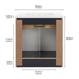 Style Selections Potter 30-in Blue Single Sink Bathroom Vanity with White Cultured Marble Top