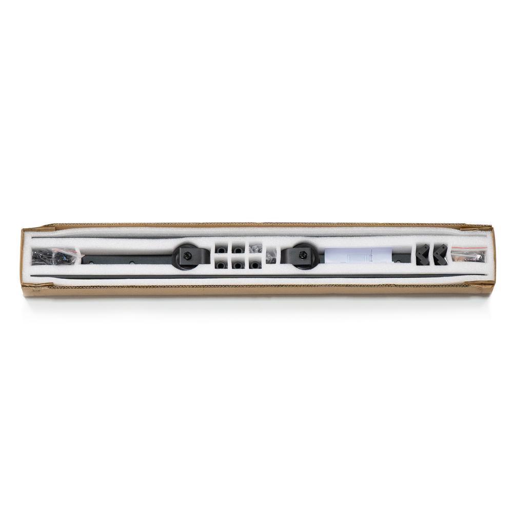 79 in. x 2.5 in. Black Metal Barn Door Sliding Door Hardware Kit - Super Arbor