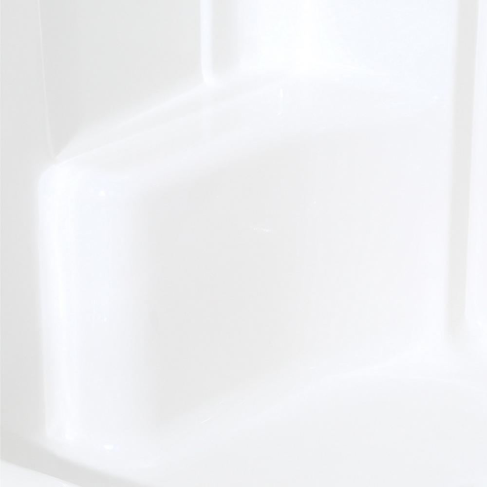 Varia 48 in. x 34 in. x 72 in. 2-Piece Shower Stall with 2 Seats and Center Drain in White - Super Arbor