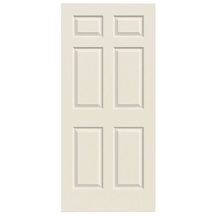 RELIABILT Colonist Textured 36-in x 80-in 6-panel Hollow Core Primed Molded Composite Slab Door
