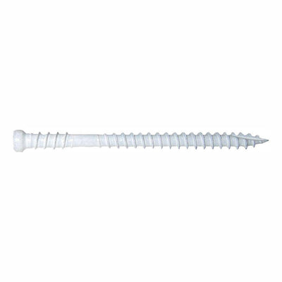 #8 x 2-1/2 in. Star Drive Trim-Head White RT Composite Finish Screw (100-Pack)