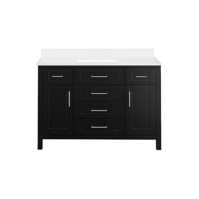 OVE Decors Tahoe 48-in Espresso Undermount Single Sink Bathroom Vanity with White Engineered Stone Top