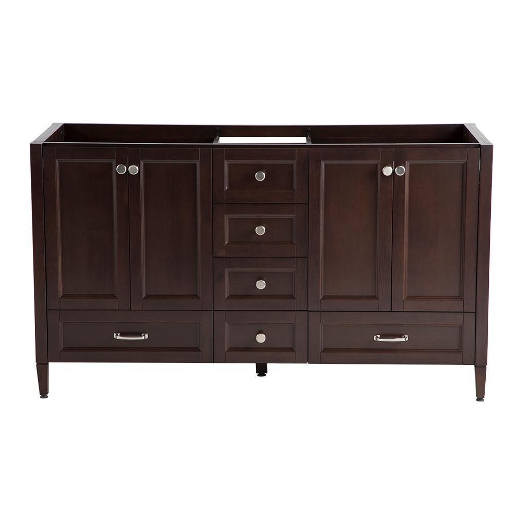 Claxby 48 in. W x 34 in H x 22 in. D Bath Vanity Cabinet Only in Chocolate - Super Arbor