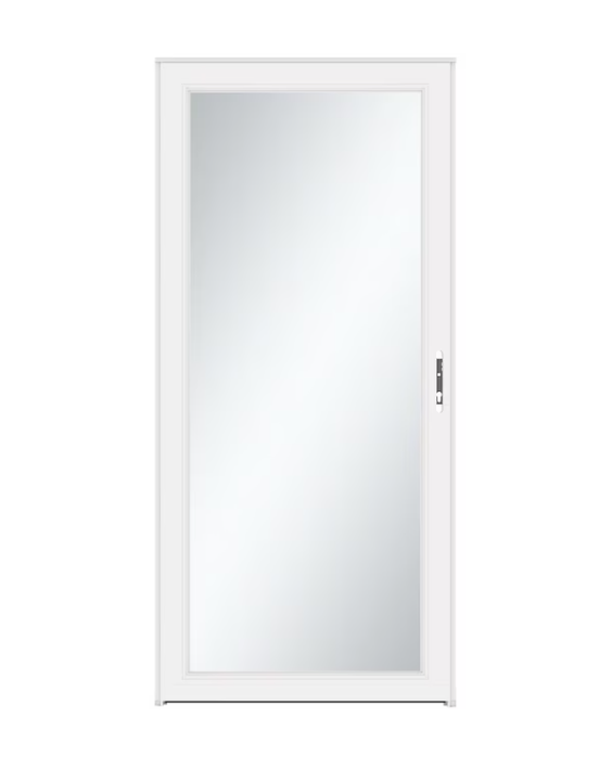 LARSON Signature Classic 34-in x 81-in White Full-view Interchangeable Screen Aluminum Storm Door