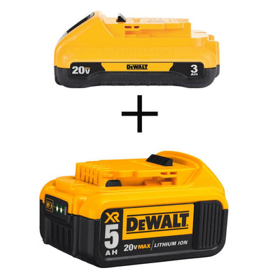 20-Volt MAX Lithium-Ion Compact Battery Pack 3.0 Ah and Premium Battery Pack 5.0 Ah - Super Arbor