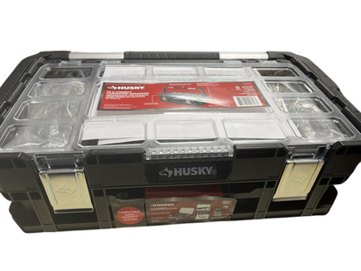 Husky 22 in. 22-Compartment Connect Cantilever Organizer for Small Parts Organizer