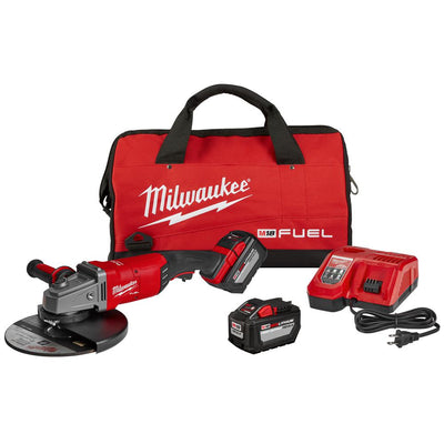 M18 FUEL 18-Volt Lithium-Ion Brushless Cordless 7/9 in. Grinder Kit W/ (2) 12.0Ah Batteries, Bag & Rapid Charger - Super Arbor