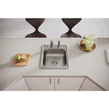 Dayton Drop-In Stainless Steel 17 in. 2-Hole Bar Sink