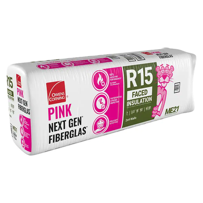 Owens Corning R-15 Kraft Faced Fiberglass Insulation Batt 3.5 in. x 15 in. x 93 in.