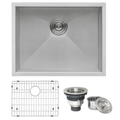 23 in. Undermount 16-Gauge Stainless Steel Single Bowl Kitchen Sink