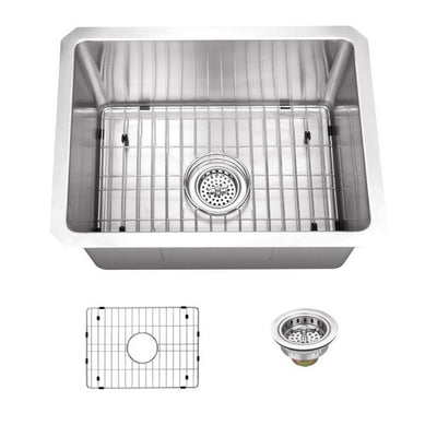 16 Gauge Undermount Stainless Steel 15 in. 0-Hole Bar Single Bowl Kitchen Sink in Brushed Stainless