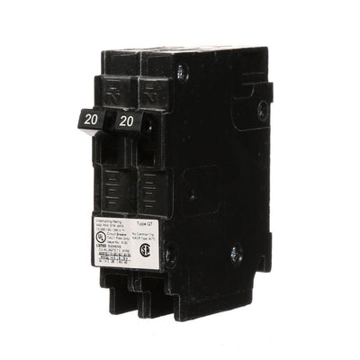 (2) 20 Amp Tandem Single Pole Type QT NCL-Circuit Breaker