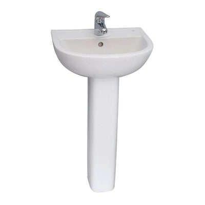 Barclay Products Compact 550 Pedestal Combo Bathroom Sink in White