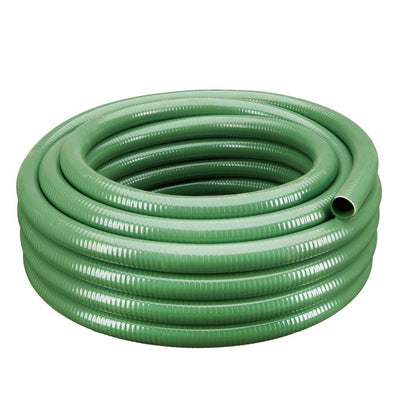 1 1/2 in. Dia x 50 ft. Green Heavy-Duty Flexible PVC Suction and Discharge Hose