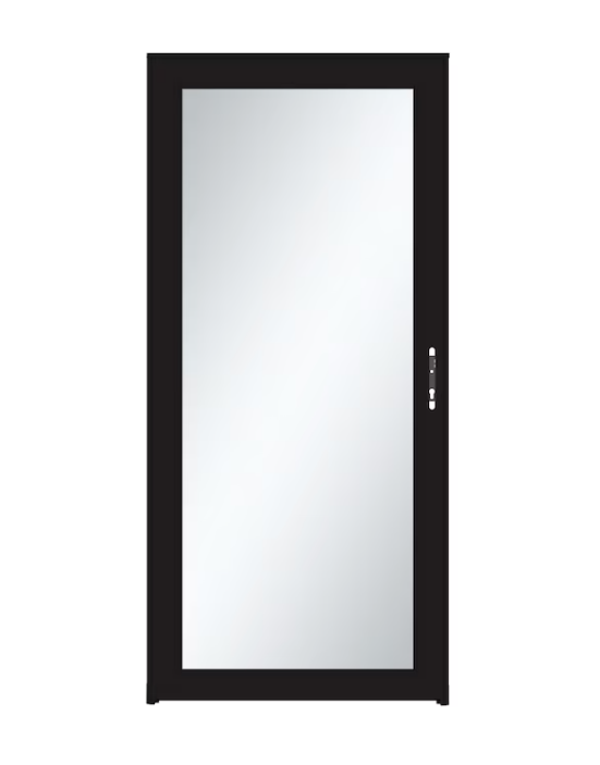 LARSON Signature Selection 32-in x 81-in Obsidian (Black) Full-view Interchangeable Screen Aluminum Storm Door