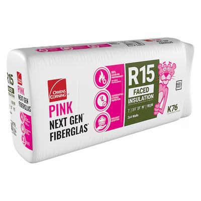 Owens Corning R-15 Kraft Faced Fiberglass Insulation Batt 3.5 in. x 23 in. x 93 in.