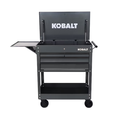 Kobalt 35-in W x 37.5-in H 4-Drawer Steel Rolling Tool Cabinet (Gray)